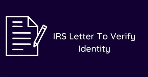 IRS Letter To Verify Identity Sample Letter Hub