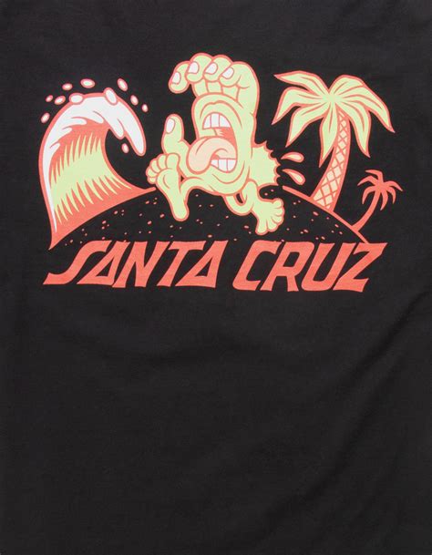 Santa Cruz Beach Bum Hand Mens Tee Black Combo Tillys