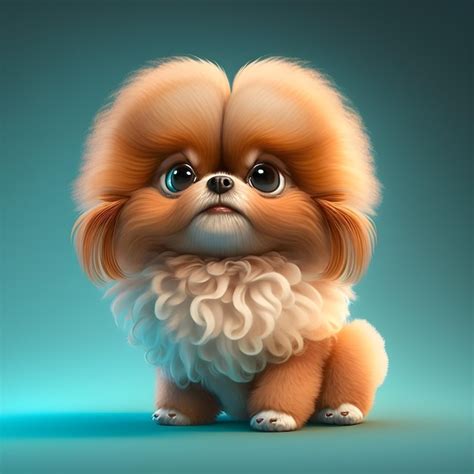 Super Mignon Petit B B Chien Rendu Dans Le Style De Dessin Anim Pixar