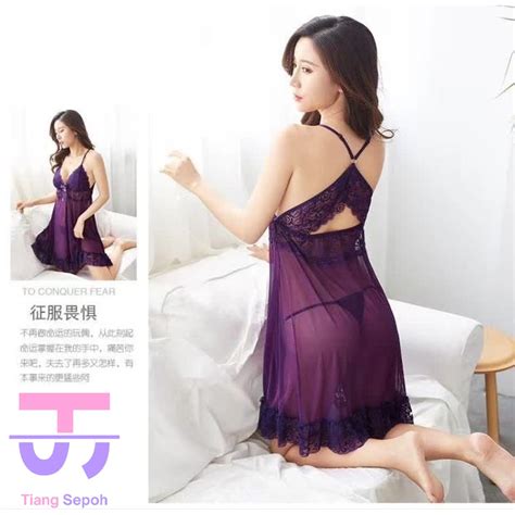 Jual Baju Tidur Wanita Lingerie Sexy Dress Premium Dress G String