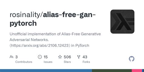 GitHub Rosinality Alias Free Gan Pytorch Unofficial Implementation