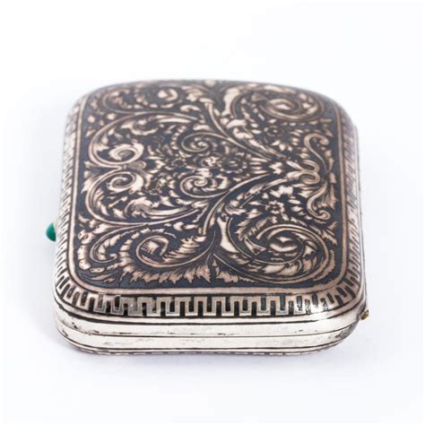 Silver And Niello Russian Cigarette Case At 1stdibs