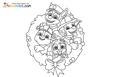 Paw Patrol Christmas Coloring Pages