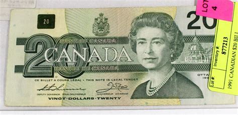 1991 Canadian 20 Bill