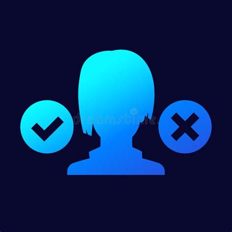 Pros And Cons Icon With A Girl Vector Stock Illustration