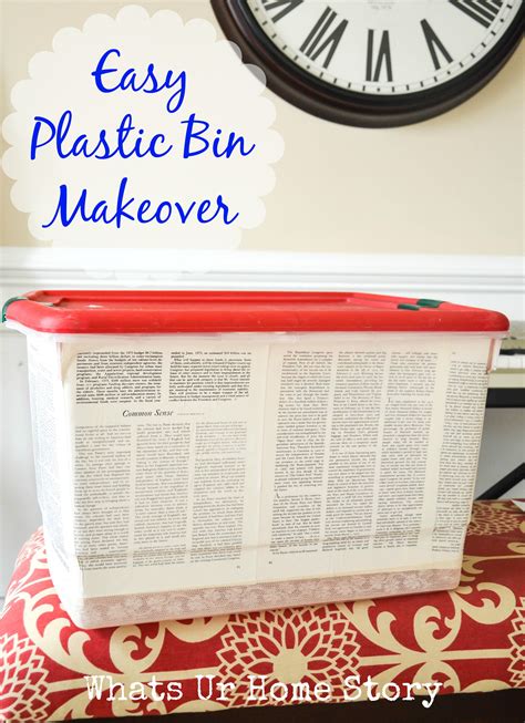 Plastic Storage Bin Makeover Whats Ur Home Story