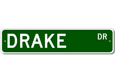 Drake Drive Street Sign Personalized Custom Last Name Metal Sign ...