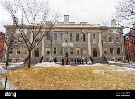 Harvard Yard in Boston. Harvard University Area. John Harvard statue in ...