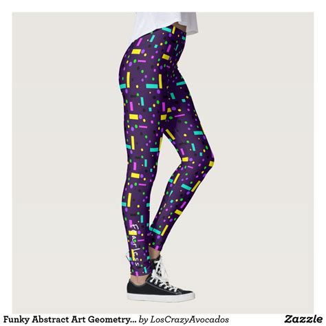 Funky Abstract Art Geometry Fearless Leggings Zazzle