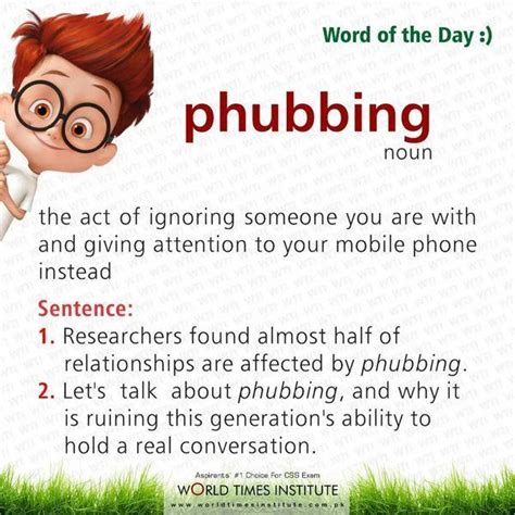 Word Of The Day Phubbing 31 08 2022 Jahangir S World Times