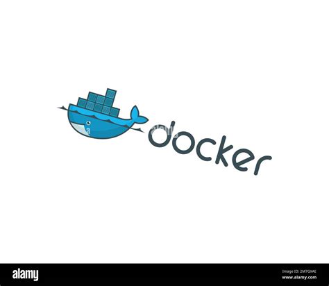 Docker Software Rotated Logo White Background B Stock Photo Alamy