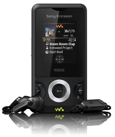 Sony Ericsson New W205 Small Walkman Phone And Snap On Speaker Stand MS410