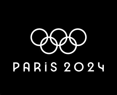 Paris 2024 Olympic Games Official symbol White Logo abstract design ...