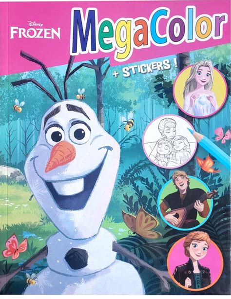 Disney Frozen Megacolor Olaf Roze Kleurboek Met Kleurplaten