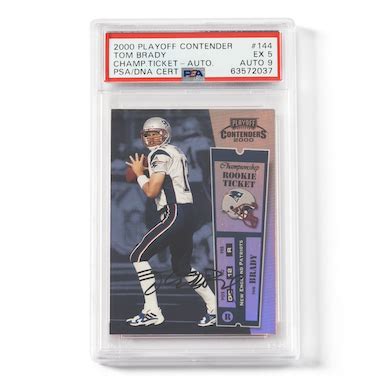 Tom Brady Signed Rookie Ticket Set To Score Dec At Skinner