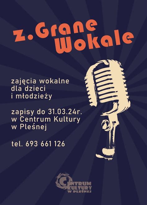 z Grane Wokale w Centrum Kultury bezpłatne zajęcia wokalne dla