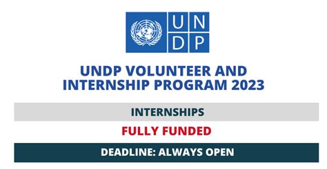 UNDP Internship Program For International 2023 - FlashLearners