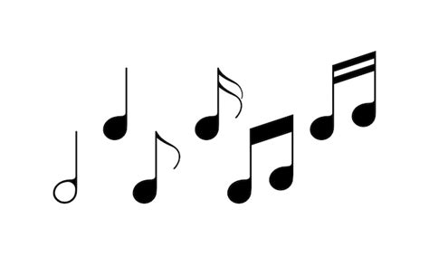 Icono De Conjunto De Notas Musicales En Negro M Sica Vector Sobre