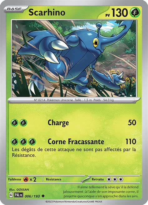 Scarhino Écarlate et Violet Évolutions à Paldea 006 Poképédia