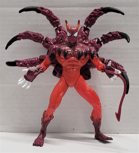 Vintage Toy Biz Marvel Hybrid Red Spider Man Venom Planet Of The