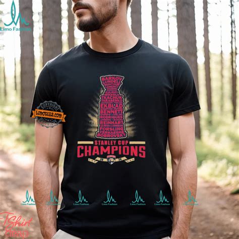 Official Florida Panthers Stanley Cup Champions List Of Stars Shirt