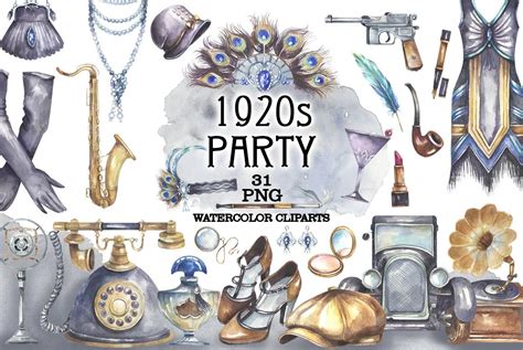 S Party Watercolor Clipart Design Cuts