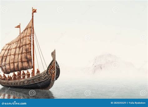 Viking Ship Mast. Generate Ai Stock Illustration - Illustration of dragon, model: 282035529