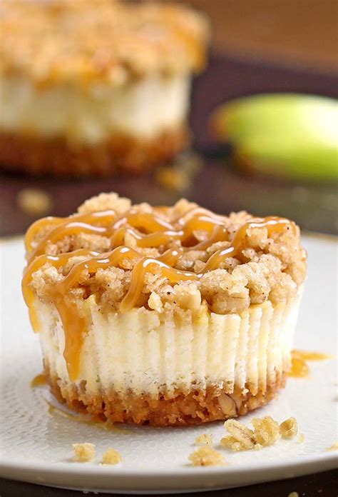 Caramel Apple Crisp Mini Cheesecakes Cakescottage