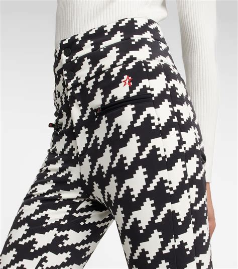 Perfect Moment Aurora Houndstooth High Rise Flared Ski Pants In