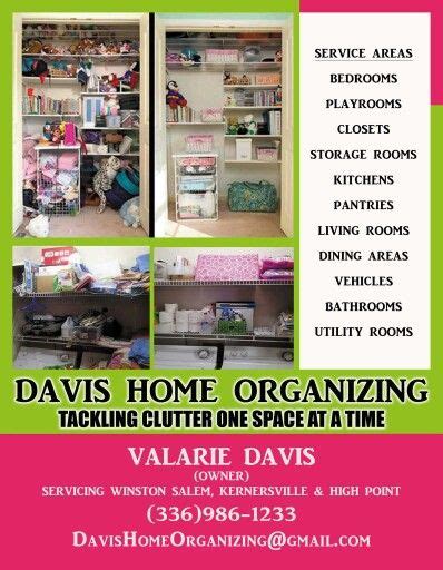 Davis Home Organizing Flyer Utility Rooms Playroom Closet Home