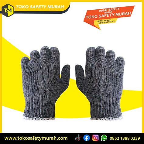 Sarung Tangan Kerja Benang 3 ABU Kain Bangunan Safety Glove Bulldozer