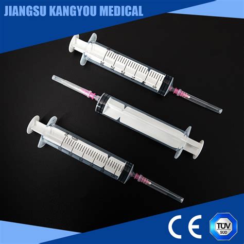 CE Approved Medical Three Part Sterile Plastic Injection Syringe With