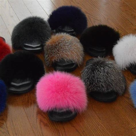 Fur Slides - Etsy