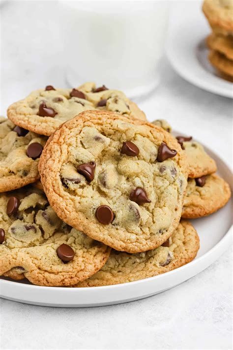 A Plate Of Homemade Mrs Field S Chocolate Chip Cookies On A Plate Mrs