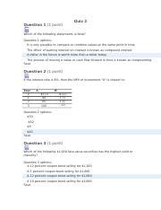 Econ 2I03 Quiz 2 Quiz 2 Question 1 1 Point Which Of The Following