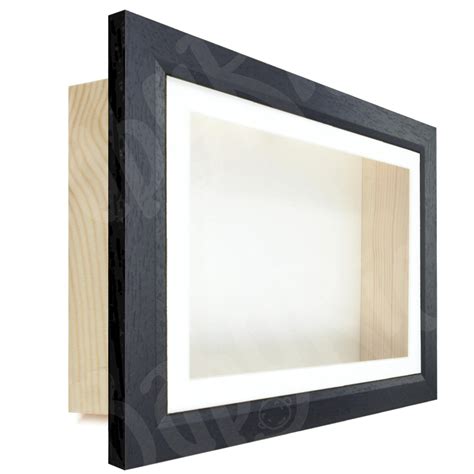 Black Woodgrain Wooden Box Frame Deep Shadow Box For Display Choose