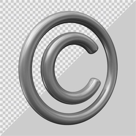 Premium Psd Copyright Icon Logo With 3d Modern Style