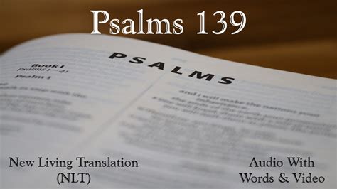 Psalms 139 New Living Translation NLT Audio Bible YouTube