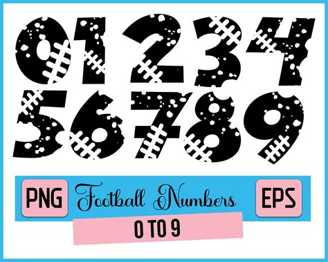 Football Numbers Svg Bundle Football Svg Football Player Etsy Australia