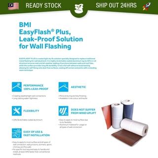 Bmi Monier Easyflash Plus Wall Flashing Easy Flash Dinding Atap Leak