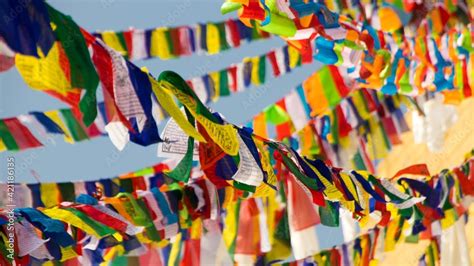 Buddhist Flags Stock Photo | Adobe Stock