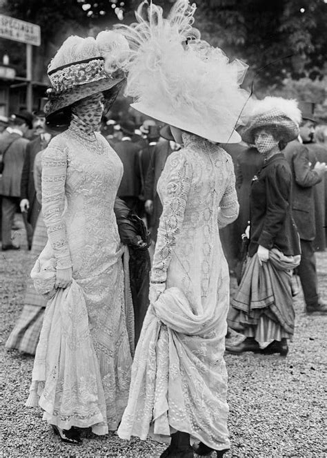 Large framed photo ladies fashions at ascot race course 1912 – Artofit