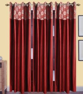 AJ Interio 213 36 Cm 7 Ft Polyester Blackout Door Curtain Pack Of 3