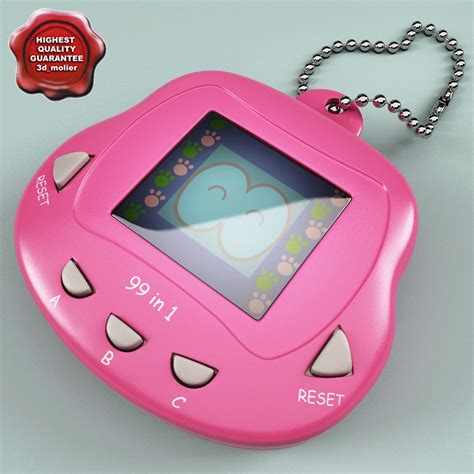 3d model tamagotchi set modelled