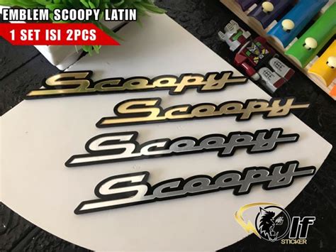 Emblem Scoopy Latin Timbul 3D Logo Honda Scoopy Timbul Bukan Stiker 1