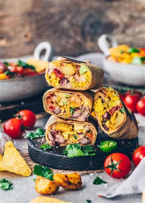 Frühstücks Burrito Rezept Wraps auf mexikanische Art Vegan Bianca