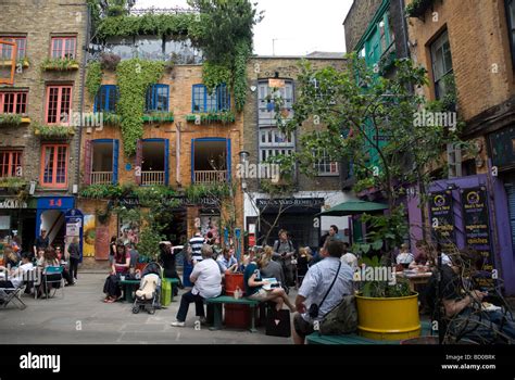 Cafes In Neals Yard Covent Garden London Stock Photo Alamy