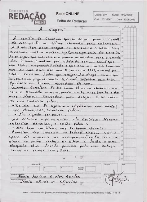 Redação Narrativa Pronta 20 Linhas