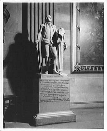 Statues and sculpture. George Washington, full figure, in...