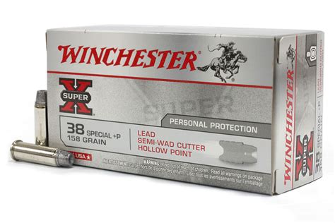 Winchester X38SPD 38 Special P 158 Gr Lead Semi Wad Cutter HP Super X